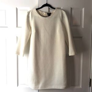 Club Monaco cream shift dress